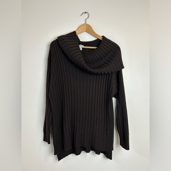Vintage Chocolate Brown Cowl Neck Sweater - Picture 1 of 7
